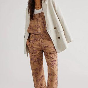 Free People Ziggy Harmony Overalls, Desert Combo (Size XS)